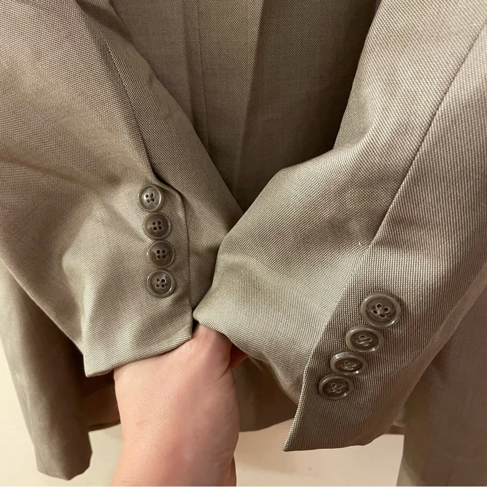 3 for‎ 25! Jones New York Collection Men's Beige Wool Silk Lightweight Blazer